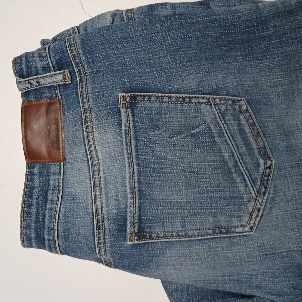 Maurices Light Blue Denim Jeans with Brown Accent